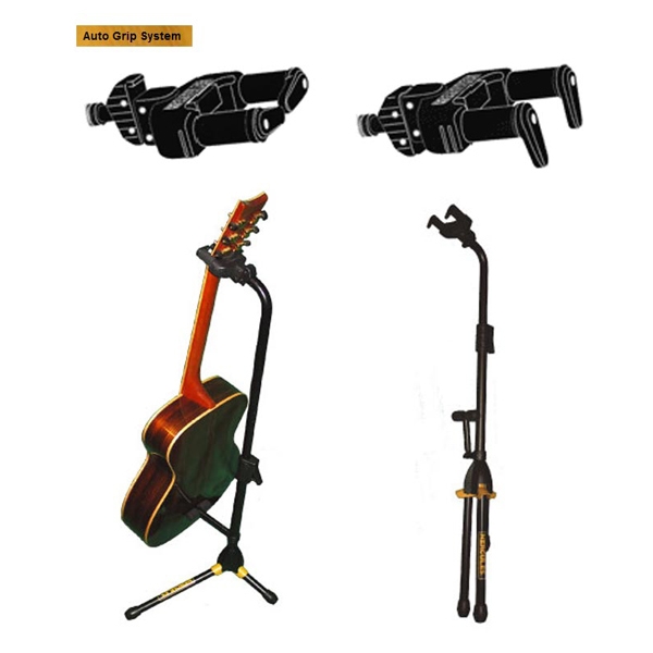 Hercules Stand Gs412b Floor Autogrip Guitare Ou Basse Avec Barre De Soutien - Gitarrenständer - Variation 1