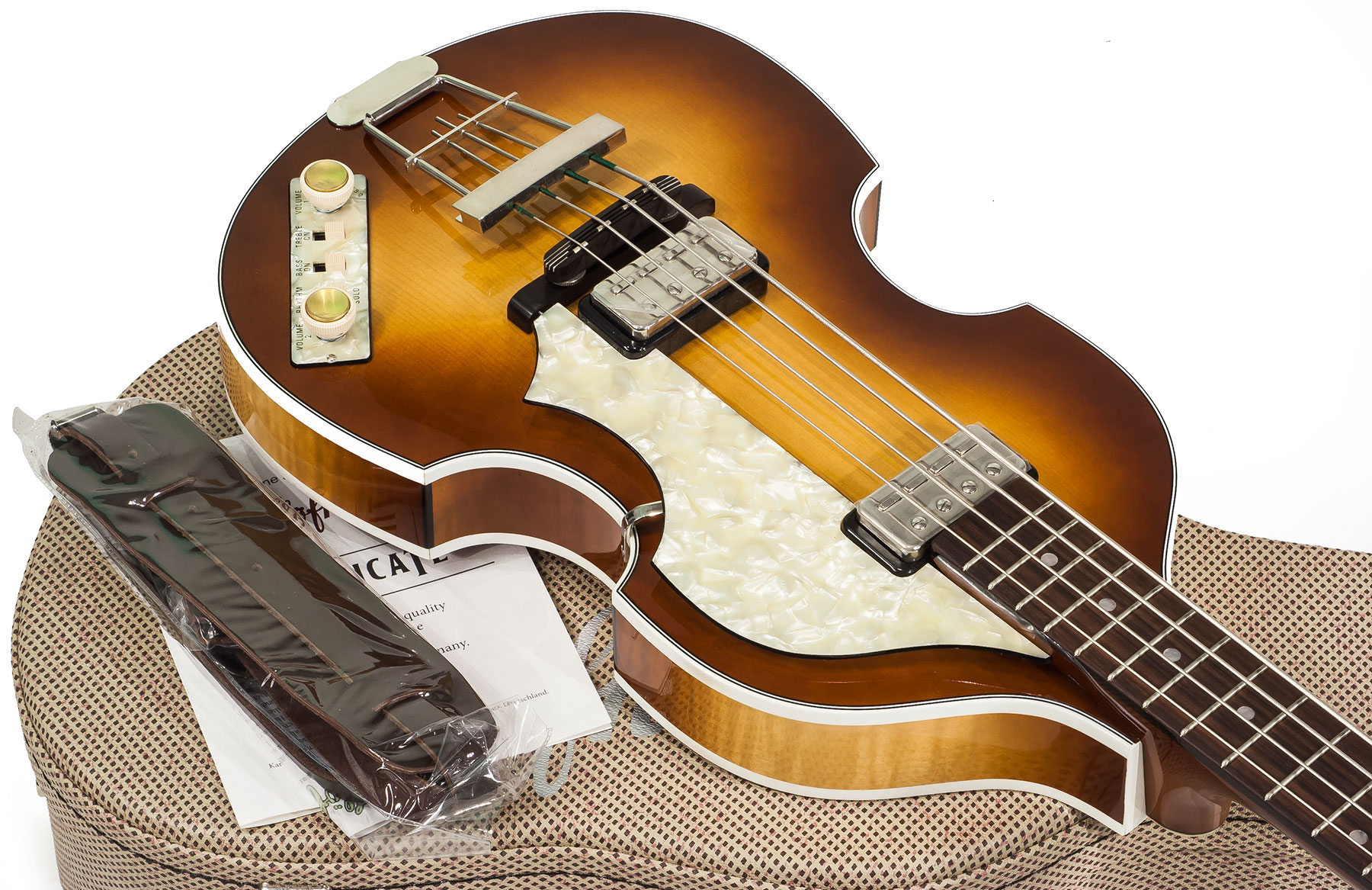 Hofner Violin Bass Mersey H500/1-62-0 - Vintage Sunburst - Halbakustiche Bass - Variation 1