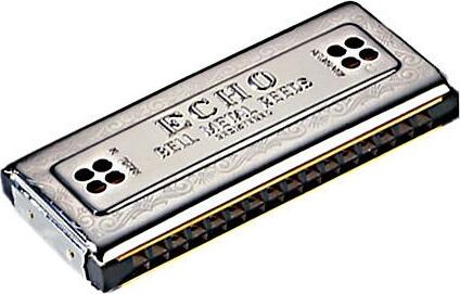 Hohner 54/64 Harmo Echo Double Droit Cg - Chromatische Mundharmonikas - Main picture