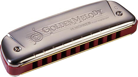 Hohner 542/20 Harmo Golden Melody Arg A - Chromatische Mundharmonikas - Main picture
