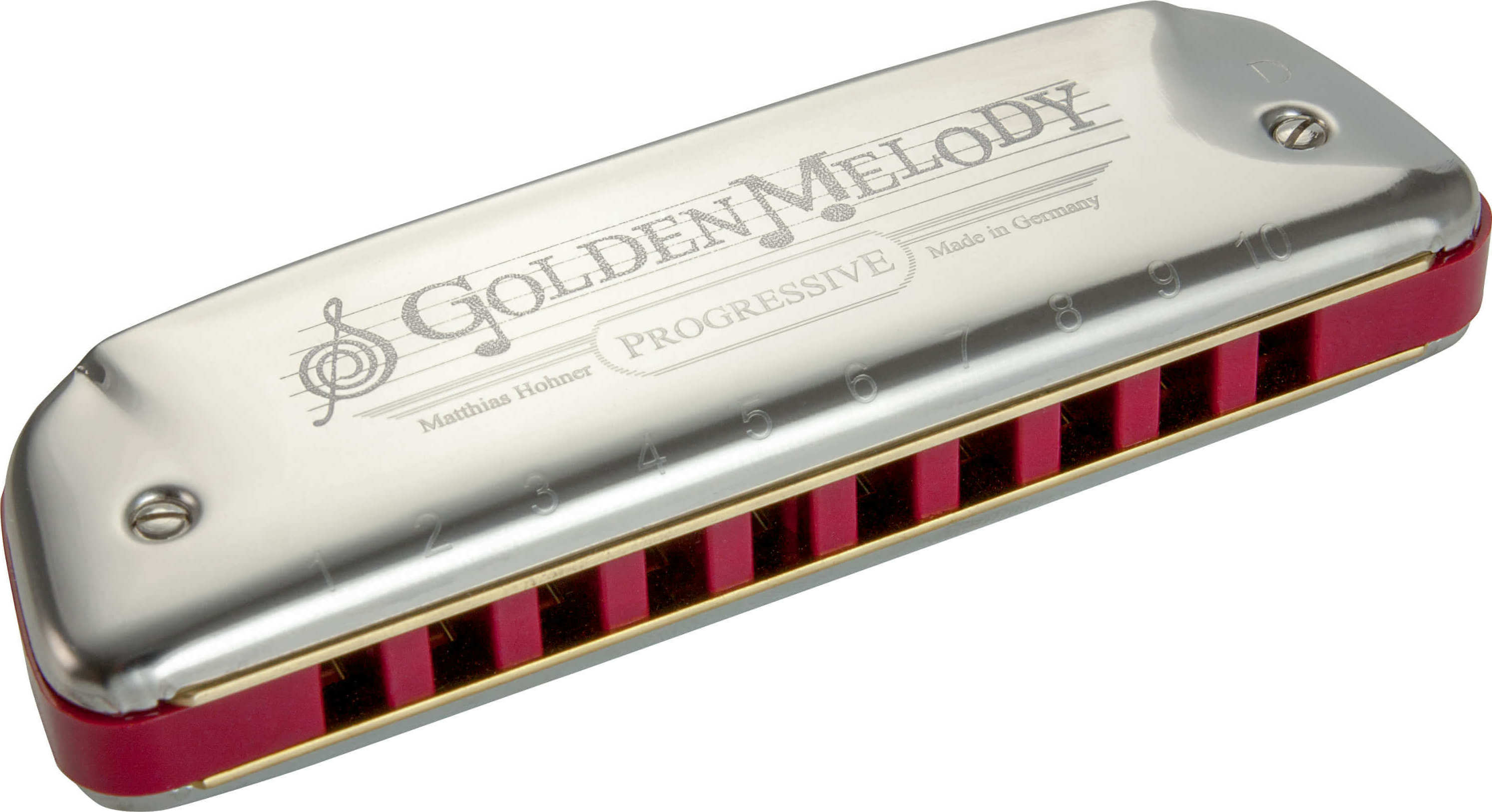 Hohner 542/20 Harmo Golden Melody Arg E - Chromatische Mundharmonikas - Main picture