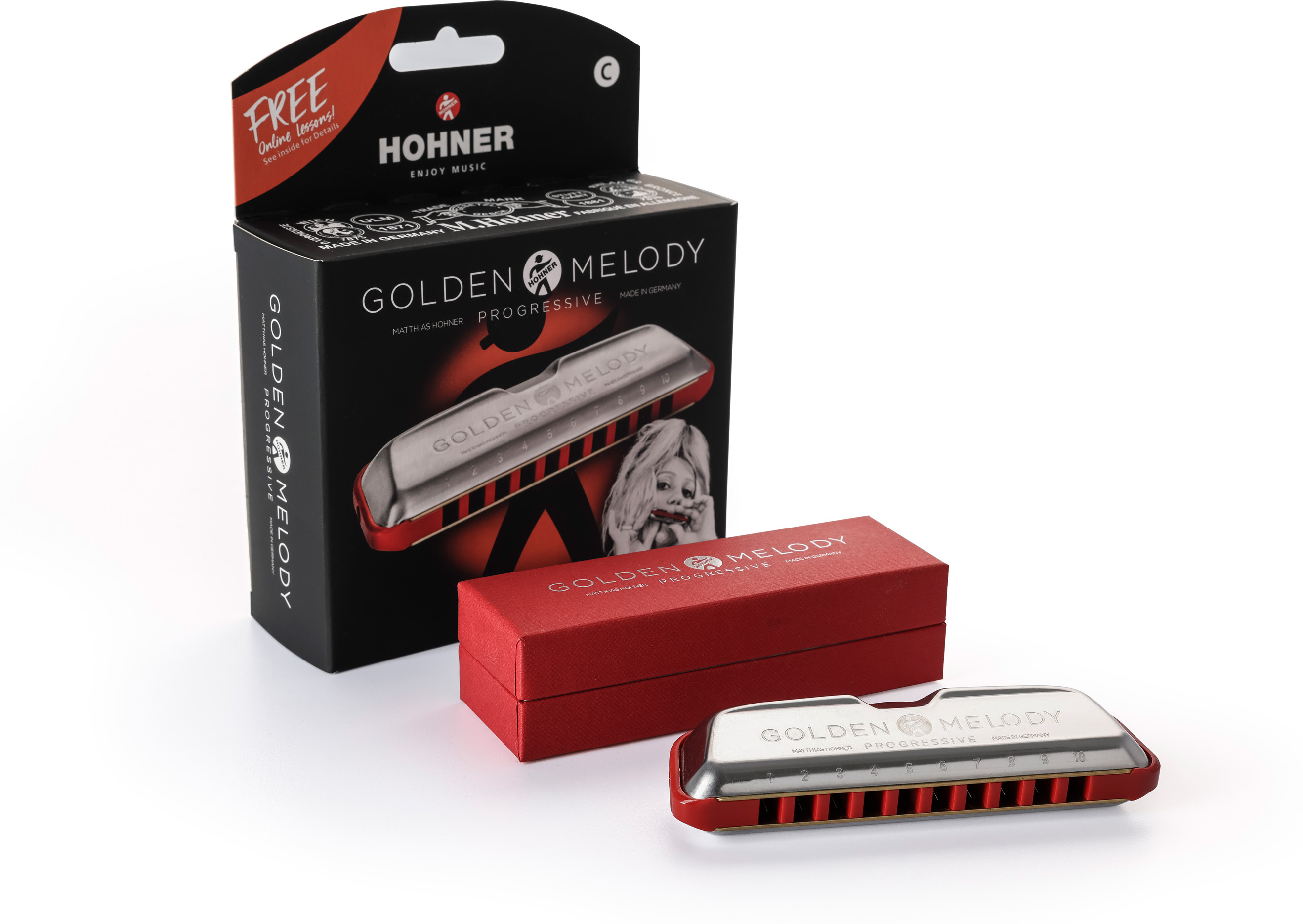 Hohner 544/20 Golden Melody Prog C - Chromatische Mundharmonikas - Main picture