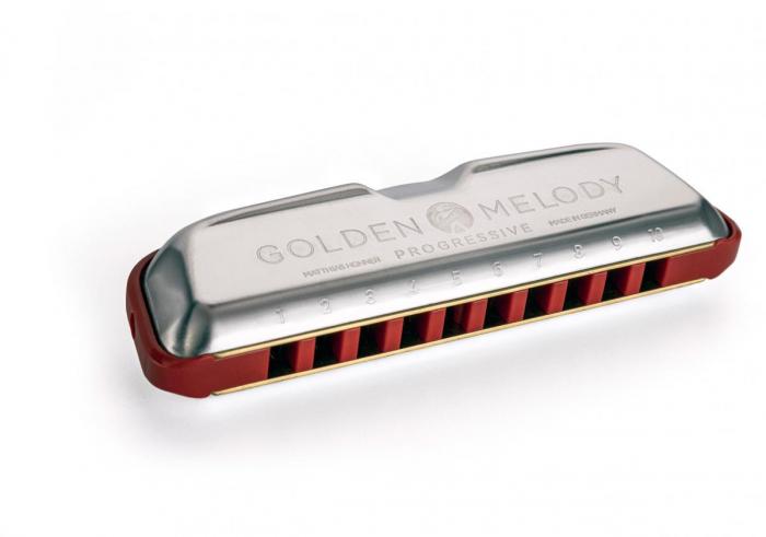 Chromatische mundharmonikas Hohner 544/20 Golden Melody Progressive C