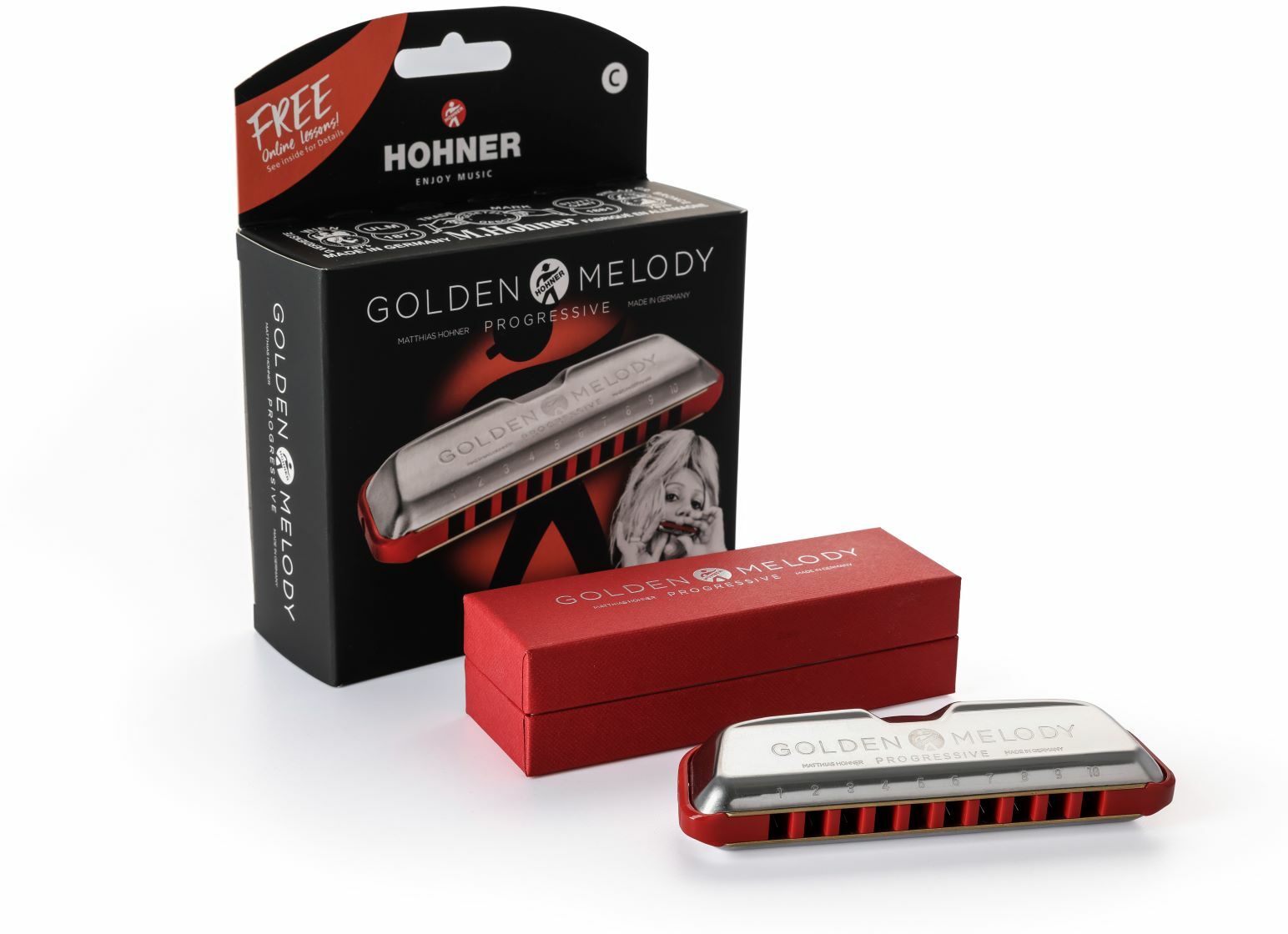 Hohner 544/20 Harmo Golden Melody Prog A - Chromatische Mundharmonikas - Main picture