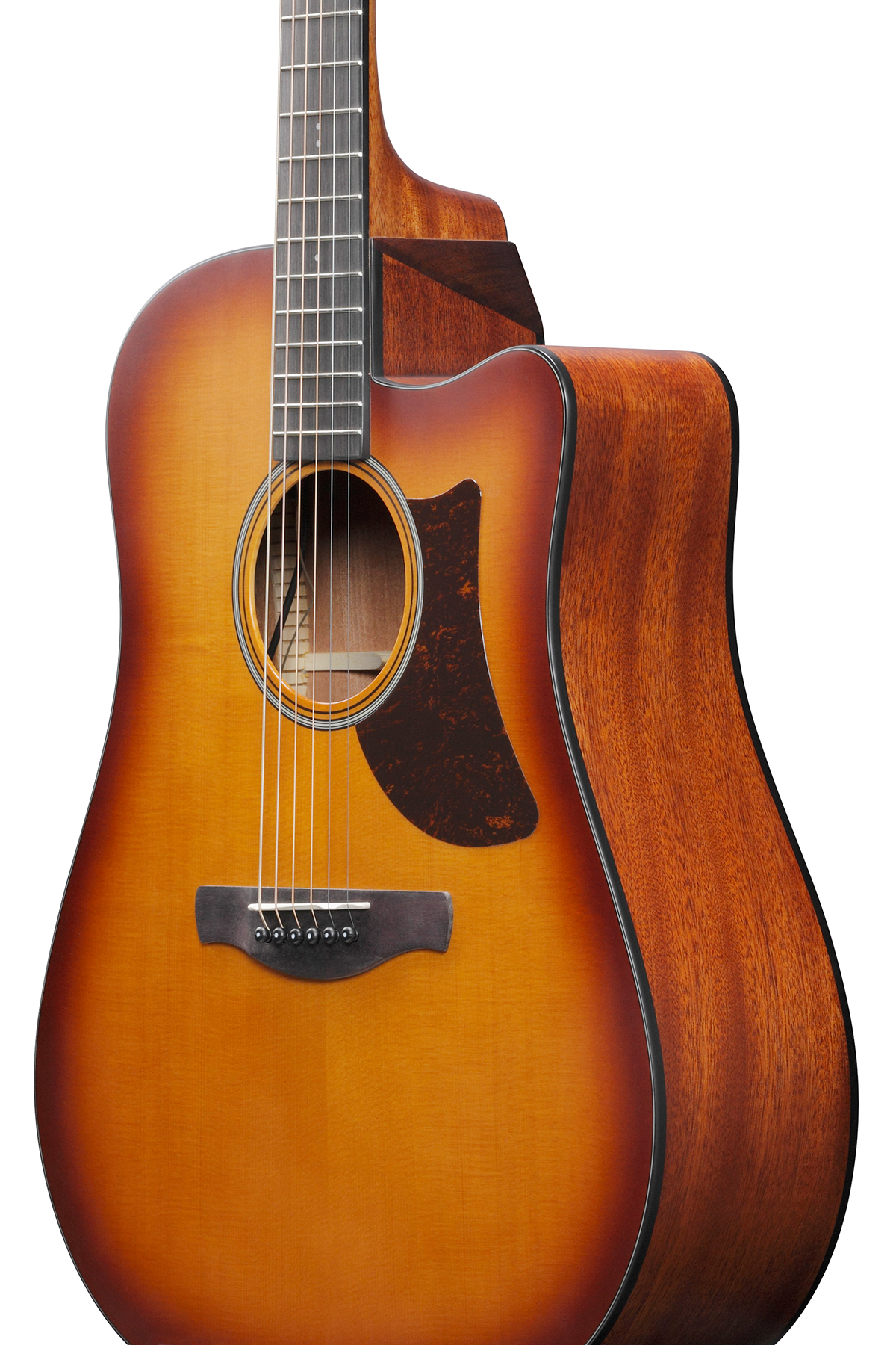 Ibanez Aad50ce Lbs Advanced Dreadnought Cw Epicea Sapele Pur - Light Brown Sunburst Low Gloss - Elektroakustische Gitarre - Variation 2