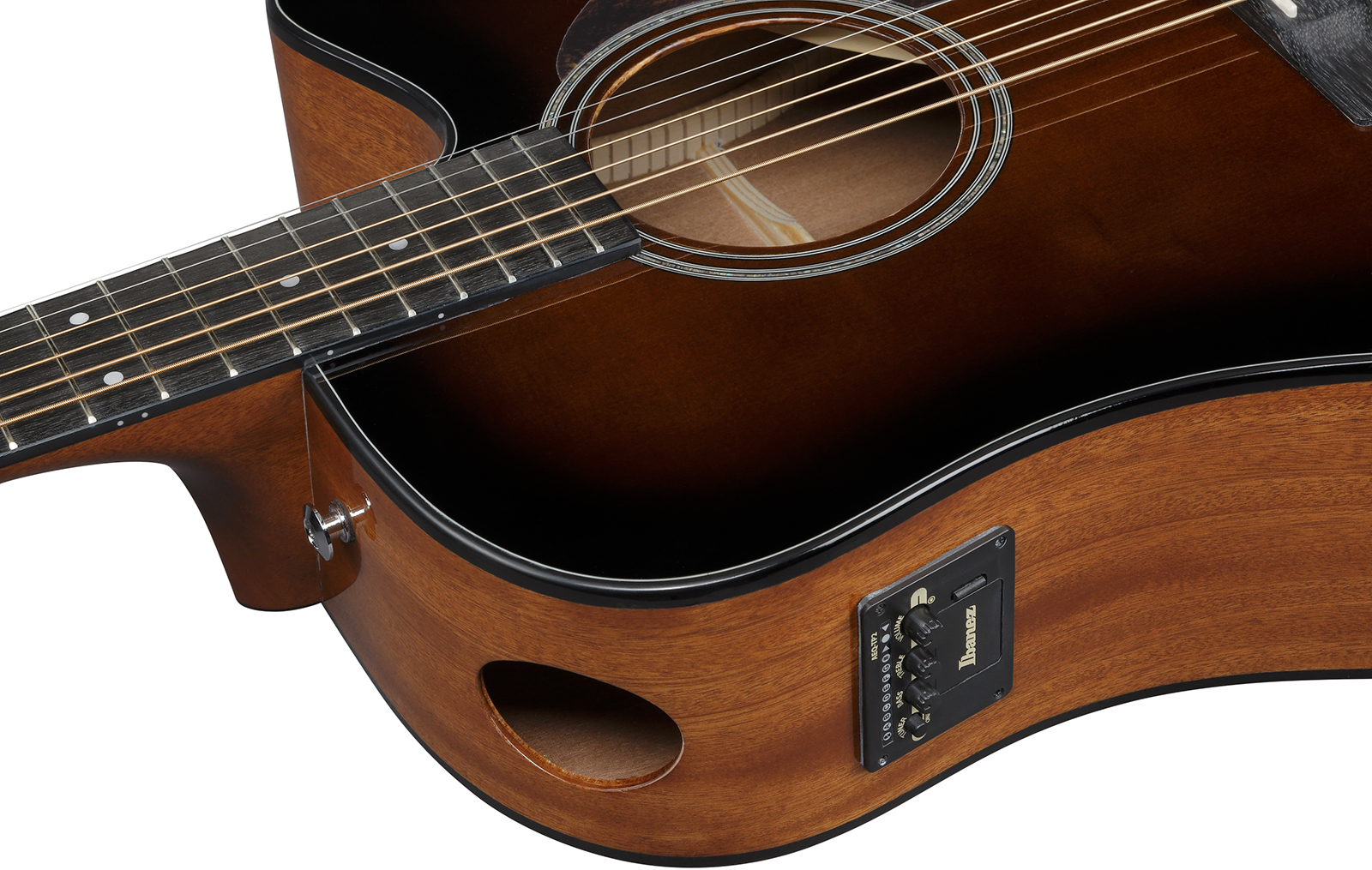 Ibanez Aad51ce Dvs Advanced Dreadnought Cw Epicea Sapele Pur - Dark Violin Sunburst - Folk-Gitarre - Variation 3
