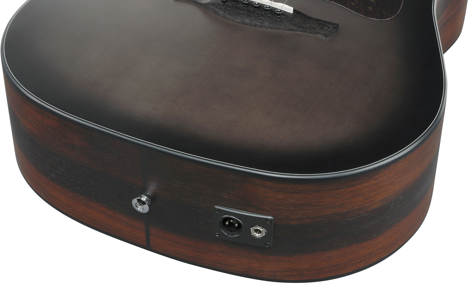 Ibanez Aad70ce Tbn Advanced Dreadnought Cw Epicea Ebene Pur - Transparent Charcoal Burst - Folk-Gitarre - Variation 4