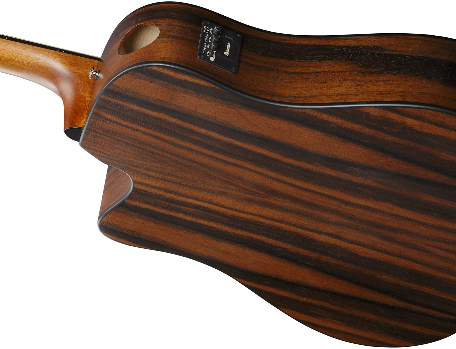 Ibanez Aad70ce Tbn Advanced Dreadnought Cw Epicea Ebene Pur - Transparent Charcoal Burst - Folk-Gitarre - Variation 5