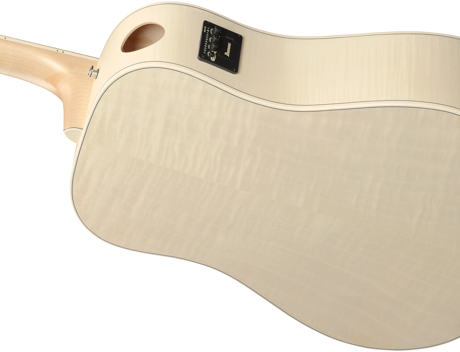 Ibanez Aad77m1e Oaw Advanced Dreadnought Cw Epicea Erable Mn - Open Pore Antique White - Folk-Gitarre - Variation 5