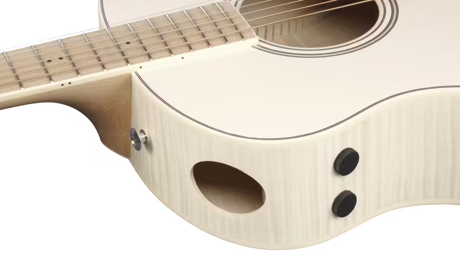 Ibanez Aam370e Oaw Advanced Auditorium Epicea Erable Mn - Open Pore Antique White - Folk-Gitarre - Variation 3