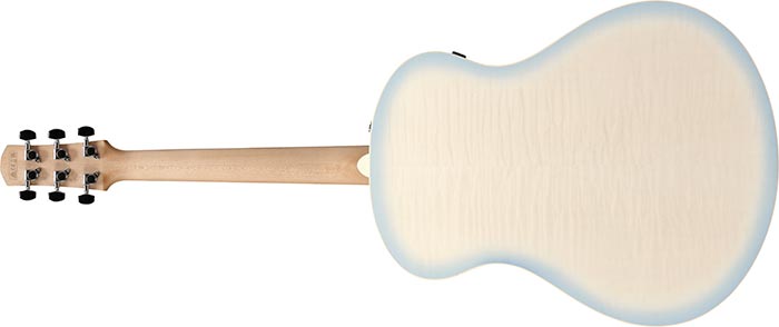 Ibanez Aam370m2e Aib Advanced Auditorium Epicea Erable Mn - Transparent Antique White Ice Blue Open Pore - Folk-Gitarre - Variation 1