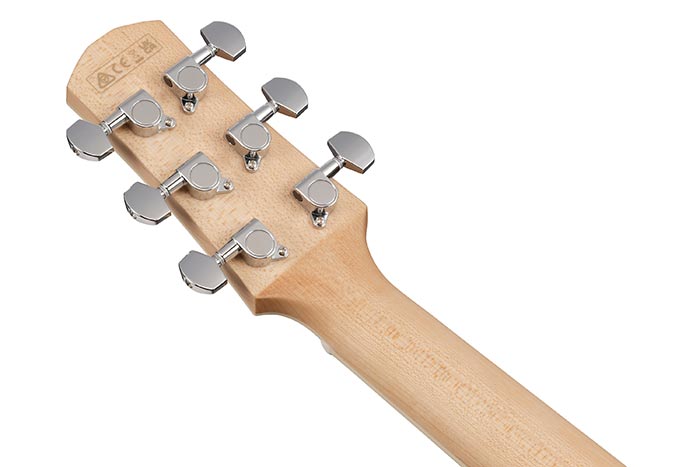 Ibanez Aam370m2e Apf Advanced Auditorium Epicea Erable Mn - Transparent Antique White Peach Fuzz Open Pore - Folk-Gitarre - Variation 3