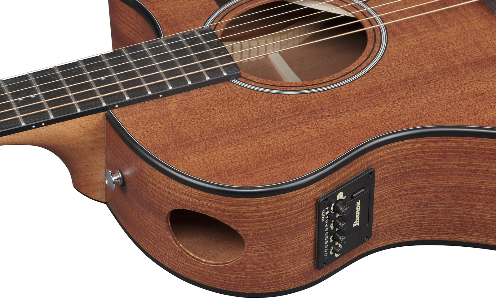 Ibanez Aam54ce Opn Auditorium Cw Tout Sapele Pur - Open Pore Natural - Folk-Gitarre - Variation 4