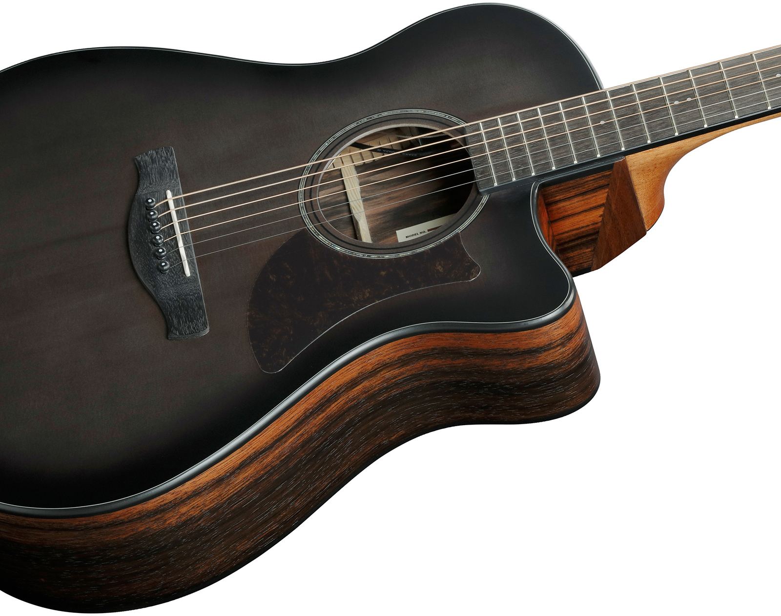 Ibanez Aam70ce Tbn Advanced Auditorium Cw Epicea Ebene Pur - Transparent Charcoal Burst - Folk-Gitarre - Variation 3