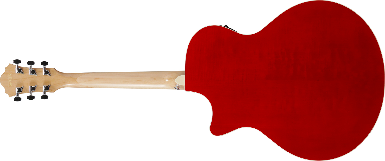 Ibanez Ae170 Ntr Concert Thinline Cw Epicea Erable Ova - Natural Top, Transparent Red Back - Folk-Gitarre - Variation 1