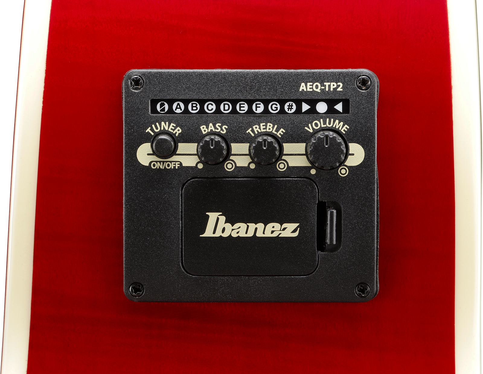 Ibanez Ae170 Ntr Concert Thinline Cw Epicea Erable Ova - Natural Top, Transparent Red Back - Folk-Gitarre - Variation 7