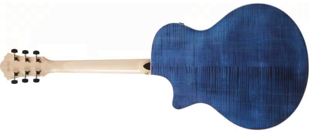 Ibanez Ae390 Nta Concert Thinline Cw Epicea Erable Rw - Natural Top / Aqua Blue Back - Folk-Gitarre - Variation 1