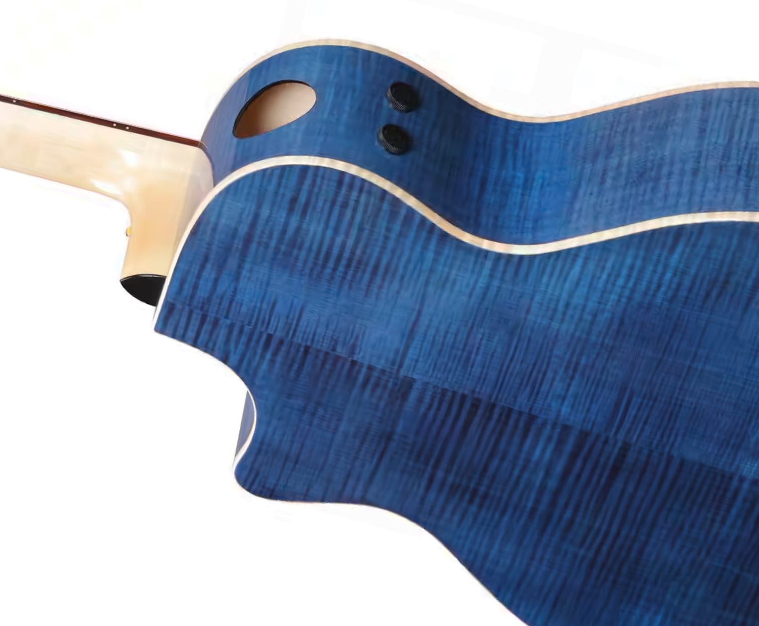 Ibanez Ae390 Nta Concert Thinline Cw Epicea Erable Rw - Natural Top / Aqua Blue Back - Folk-Gitarre - Variation 2