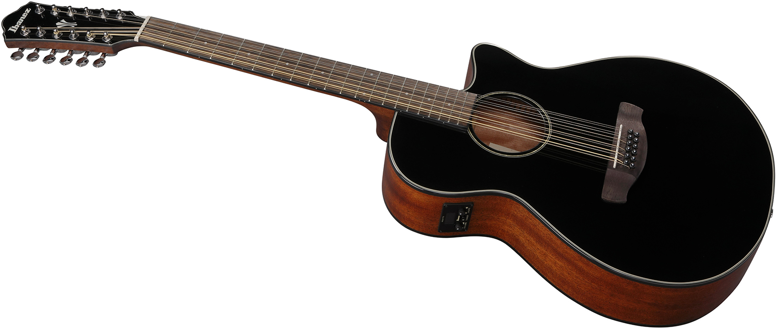 Ibanez Aeg5012 Bkh Concert 12c Epicea Okoume Lau - Black - Folk-Gitarre - Variation 2