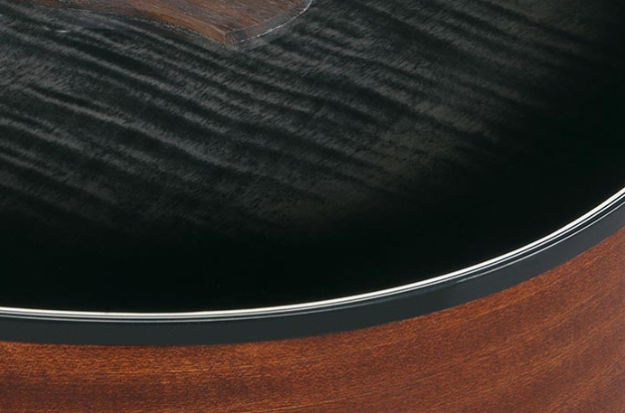 Ibanez Aegb25e Tkh Cw Epicea Sapele Rw - Transparent Black Sunburst - Akustische Bass - Variation 3