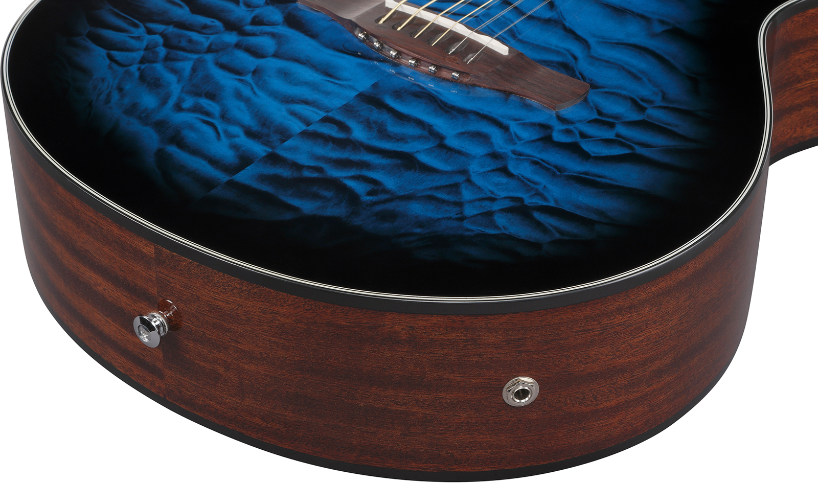 Ibanez Aewc16qa Tlh Grand Concert Cw Tilleul Sapele Rw - Transparent Blue Sunburst - Folk-Gitarre - Variation 3