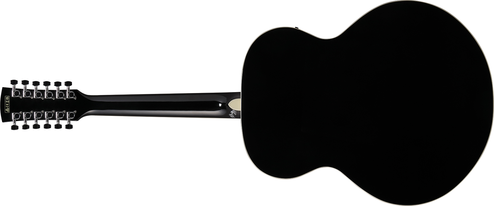 Ibanez Aj7012m1e Bk Jumbo 12c Epicea Okoume Lau - Black - Folk-Gitarre - Variation 1