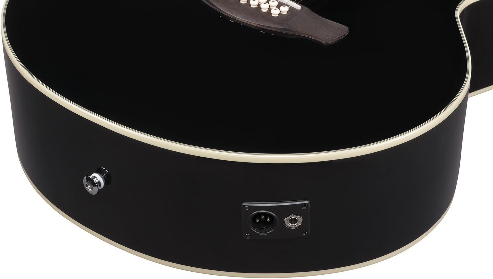 Ibanez Aj7012m1e Bk Jumbo 12c Epicea Okoume Lau - Black - Folk-Gitarre - Variation 4