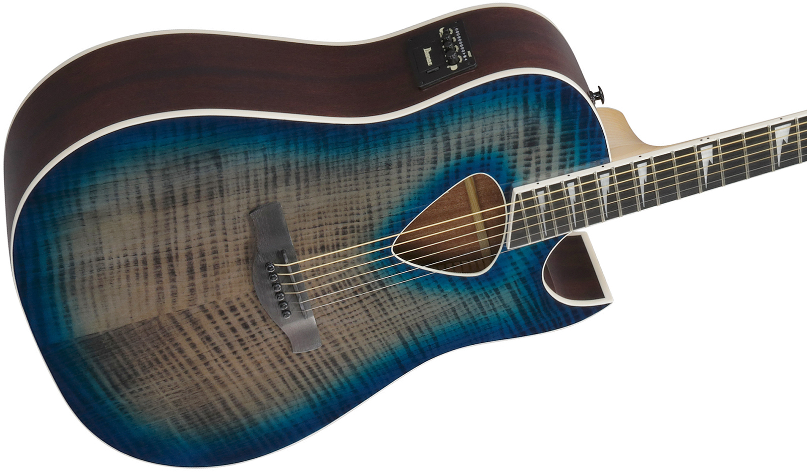 Ibanez Alt50fa Bdb Altsar Dreadnought Cw Tilleul Sapele Pur - Blue Doom Burst High Gloss - Folk-Gitarre - Variation 2