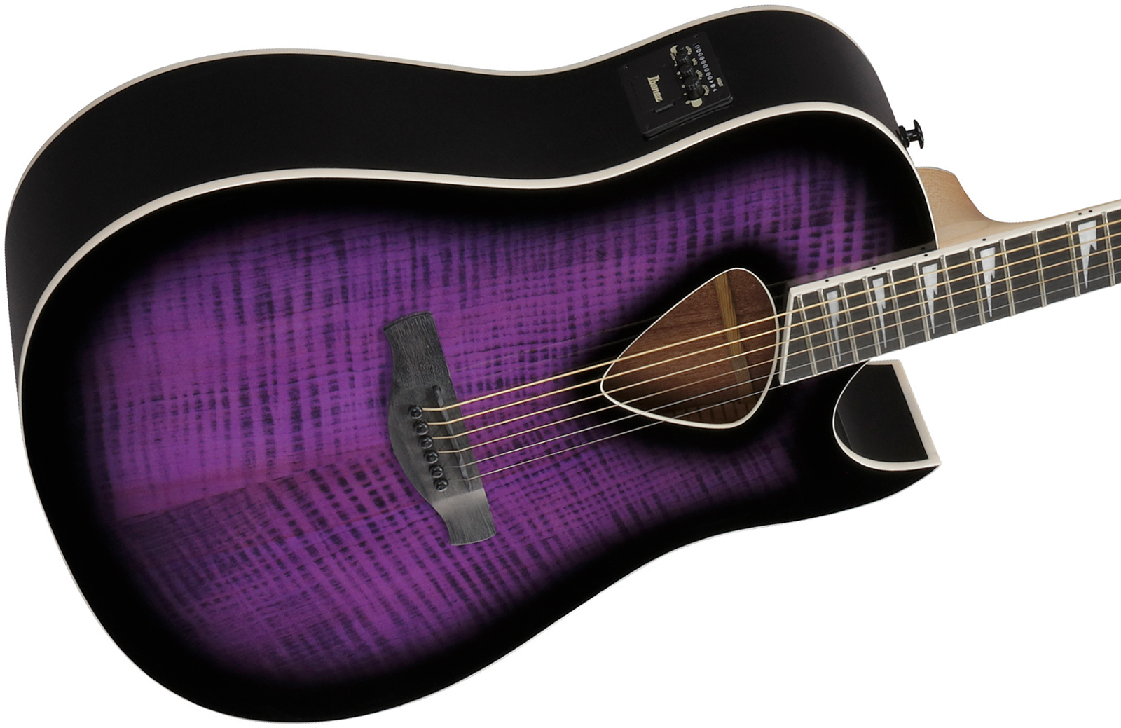 Ibanez Alt50fa Tvt Altsar Dreadnought Cw Tilleul Sapele Pur - Transparent Violet Sunburst - Folk-Gitarre - Variation 2
