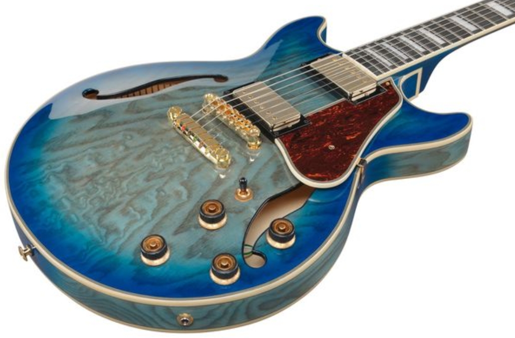 Ibanez Am93qa Jbb Artcore Expressionist 2h Ht Eb - Jet Blue Burst - Semi-Hollow E-Gitarre - Variation 2