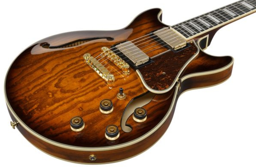 Ibanez Am93qa Vvh Artcore Expressionist 2h Ht Eb - Vintage Violin High Gloss - Semi-Hollow E-Gitarre - Variation 2
