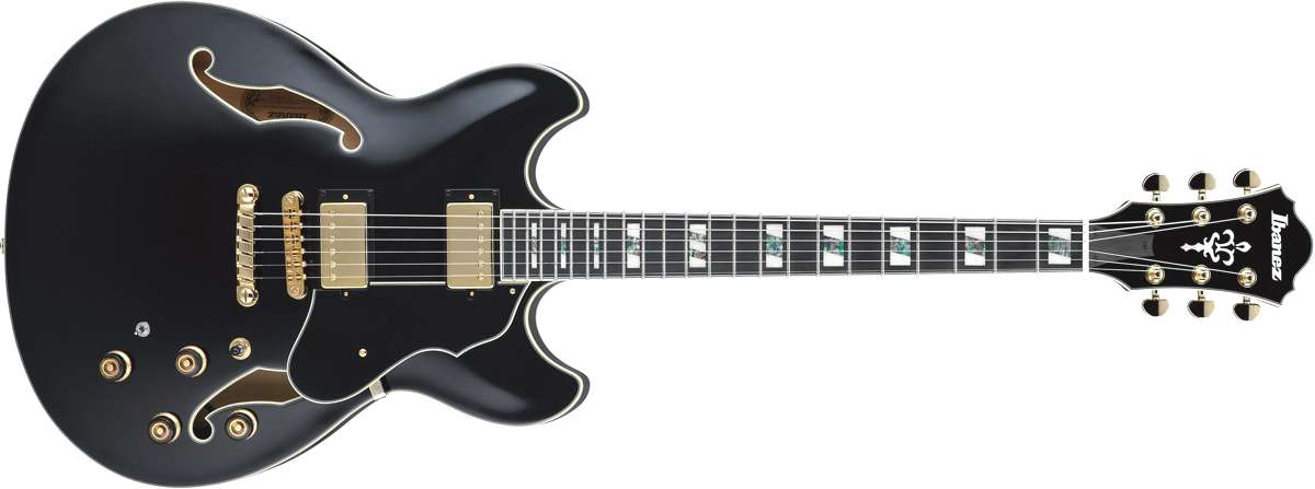 Ibanez As153b Bk Artstar - Black - Semi-Hollow E-Gitarre - Variation 1