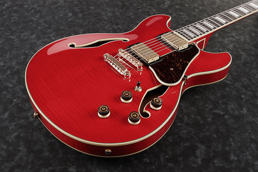 Ibanez As93fm Tcd Artcore Expressionist Hh Ht Eb - Trans Cherry Red - Semi-Hollow E-Gitarre - Variation 1