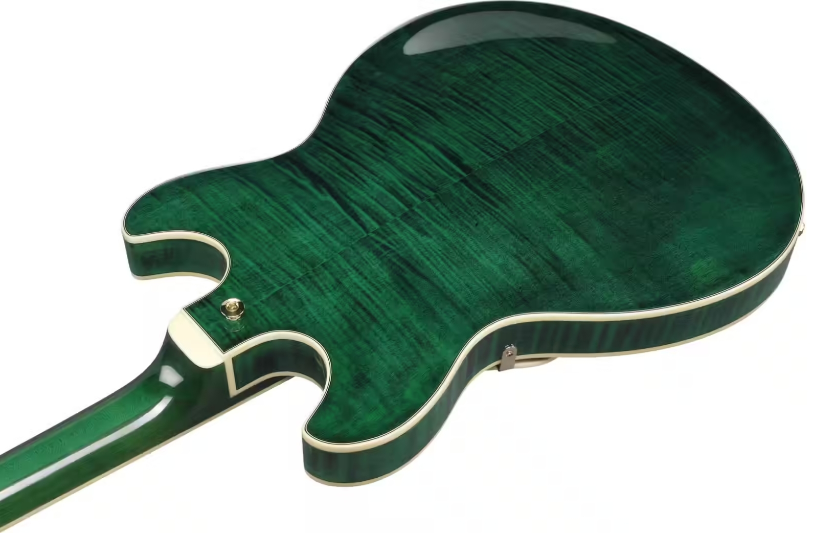 Ibanez As93fm Tmg Artcore Expressionist 2h Ht Eb - Transparent Moss Green - Semi-Hollow E-Gitarre - Variation 3