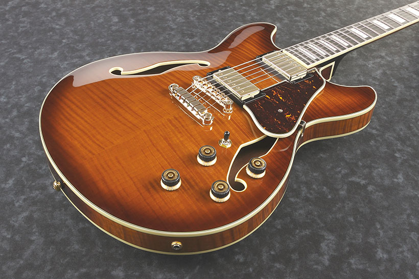 Ibanez As93fm Vls Artcore Expressionist Hh Ht Eb - Violin Sunburst - Semi-Hollow E-Gitarre - Variation 1