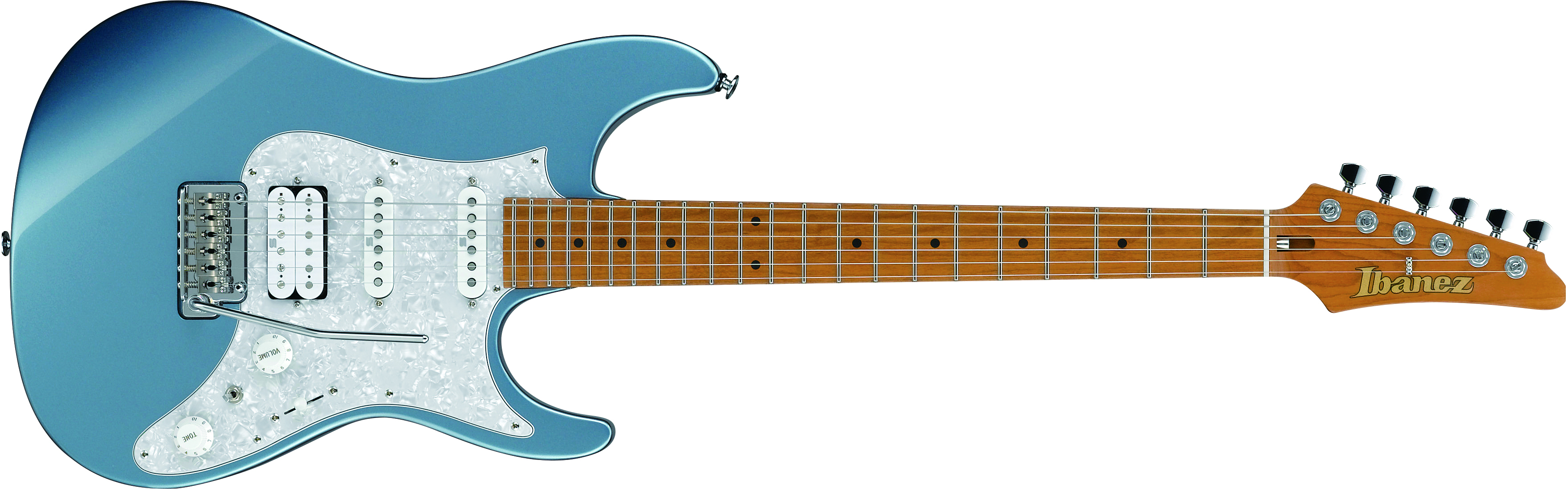 Ibanez Az2204 Icm Prestige Jap Hss Trem Mn - Ice Blue Metallic - E-Gitarre in Str-Form - Variation 1