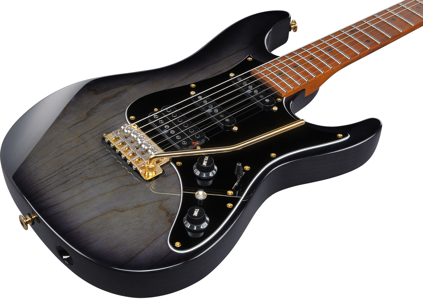 Ibanez Az2204ag Tgb Prestige Jap Hss Seymour Duncan Trem Mn - Transparent Gray Burst - E-Gitarre in Str-Form - Variation 2