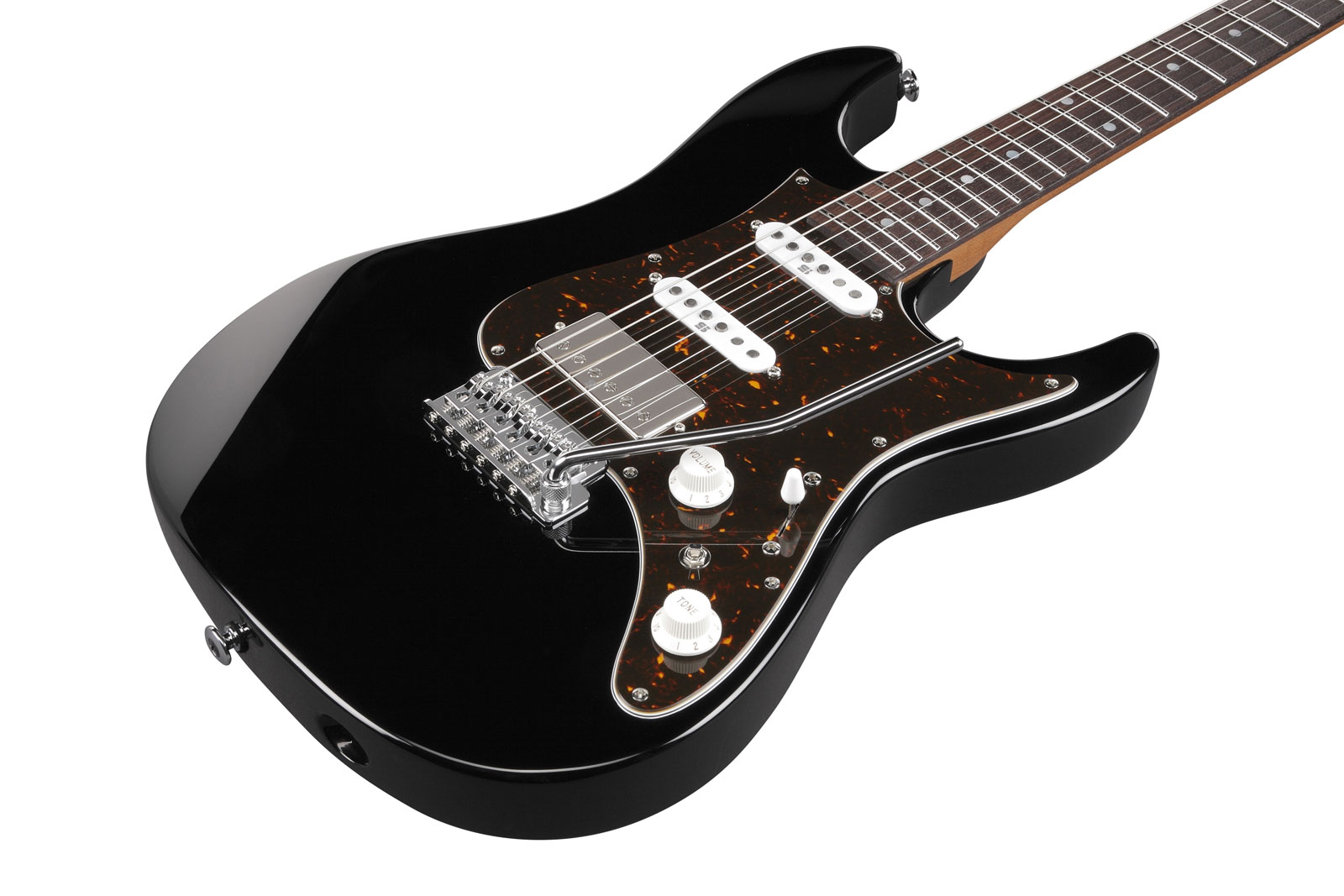 Ibanez Az2204b Bk Prestige Jap Hss Seymour Duncan Trem Mn - Black - E-Gitarre in Str-Form - Variation 2