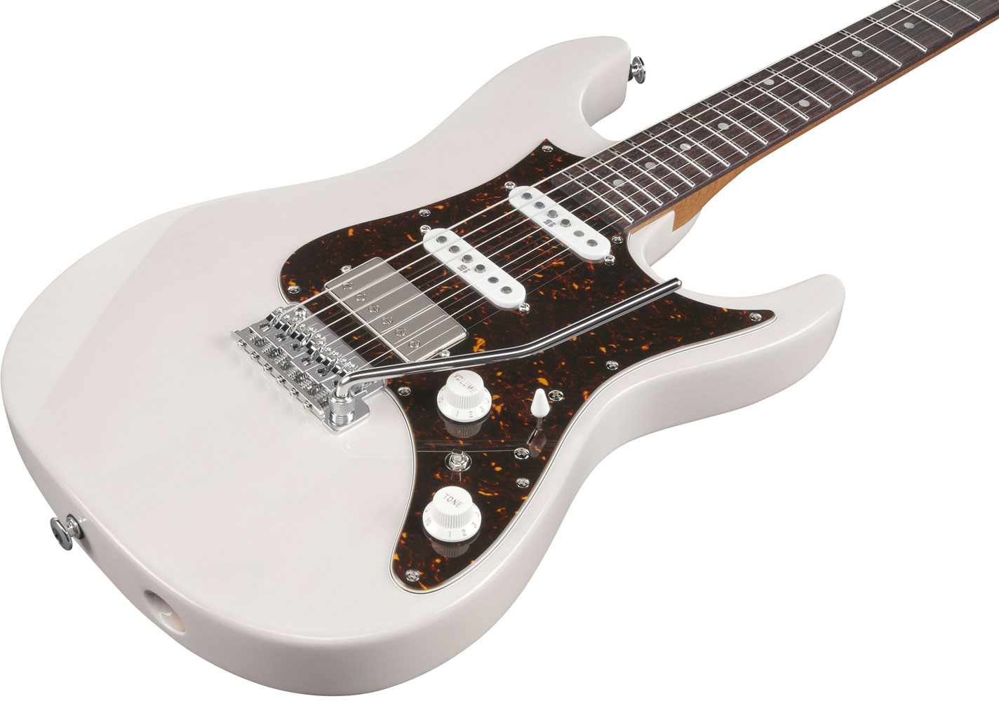 Ibanez Az2204n Awd Prestige Jap Hss Seymour Duncan Trem Rw - Antique White Blonde - E-Gitarre in Str-Form - Variation 1