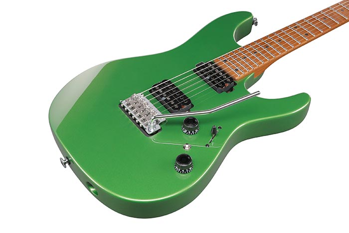 Ibanez Az2402 Agm Prestige Jap 2h Seymour Duncan Trem Mn - Apple Green Metallic - E-Gitarre in Str-Form - Variation 2