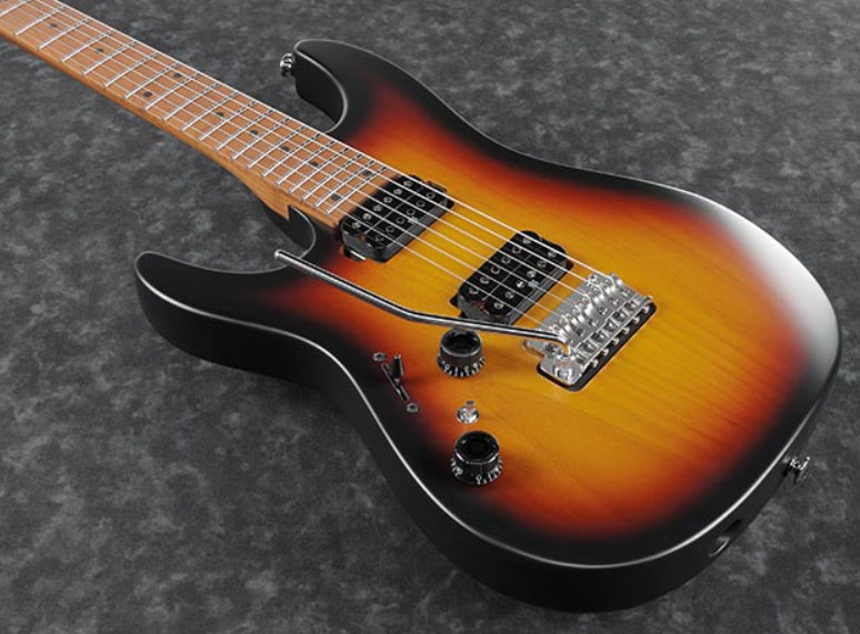 Ibanez Az2402l Tff Prestige Jap Gaucher Hh Trem Mn - Tri-fade Burst Flat - E-Gitarre für Linkshänder - Variation 2