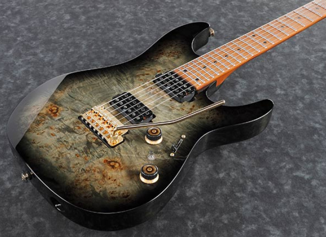 Ibanez Az242pbg Ckb Premium Hh Trem Mn +housse - Charcoal Black Burst - E-Gitarre in Str-Form - Variation 1
