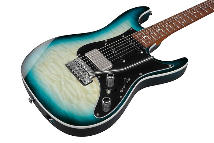 Ibanez Az24p1qm Premium Hss Trem Mn - Deep Ocean Blonde - E-Gitarre in Str-Form - Variation 2