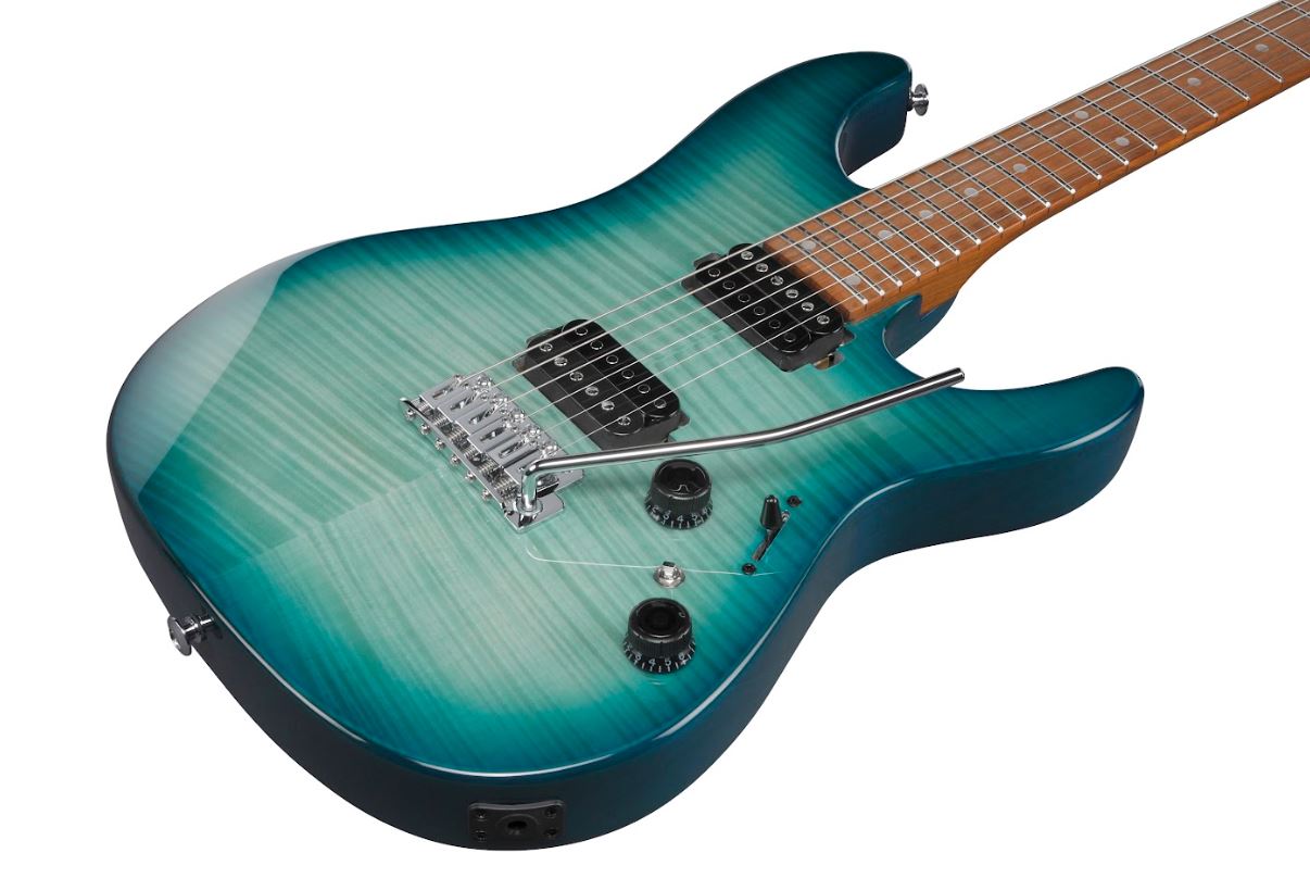 Ibanez Az24s1ftxb Trem Hh Mn - Transparent Turquoise Burst - E-Gitarre in Str-Form - Variation 2
