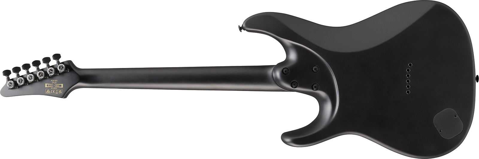 Ibanez Az41b1 Bkf Iron Label 2h Dimarzio Ht Eb - Black Flat - E-Gitarre in Str-Form - Variation 1