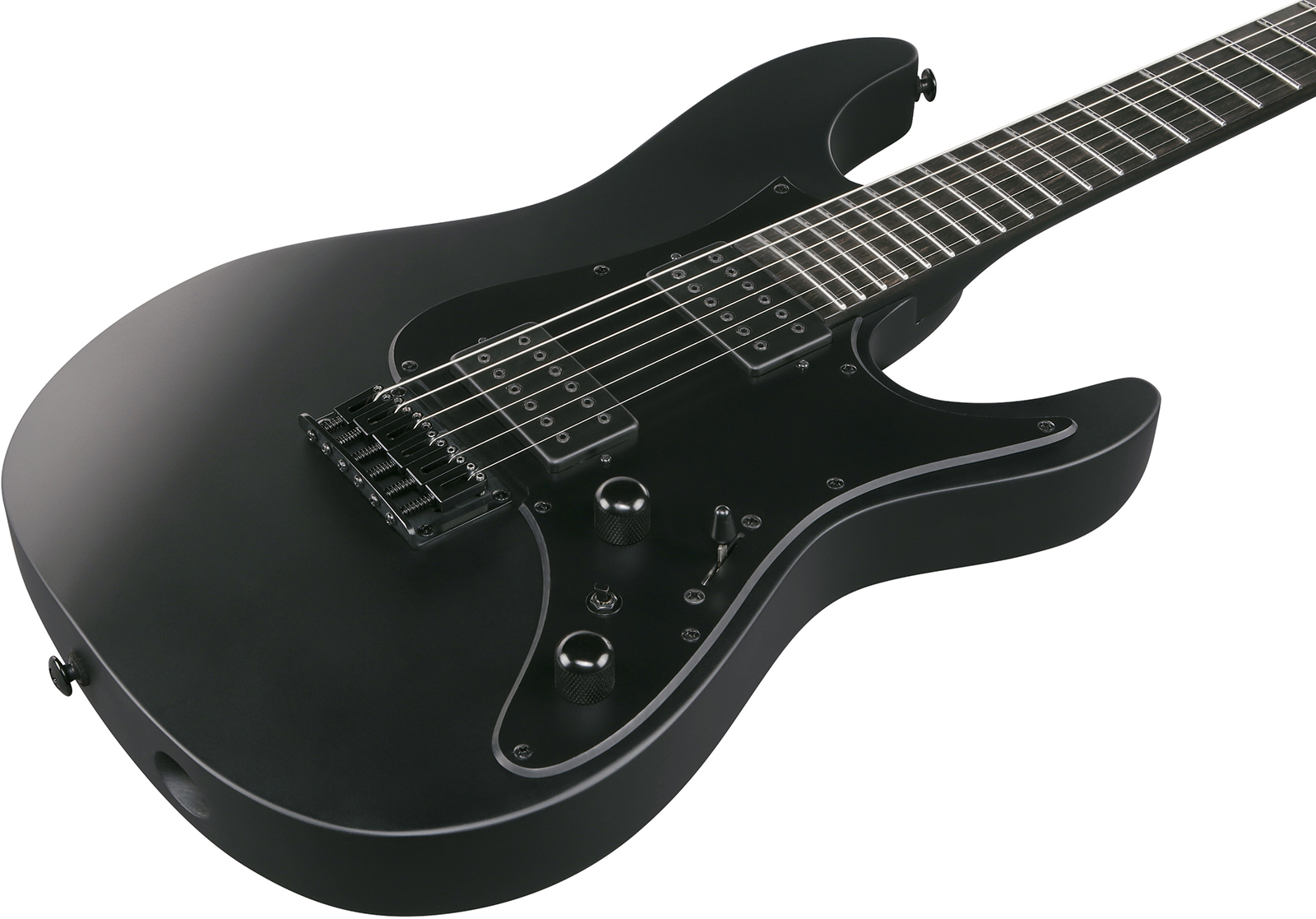 Ibanez Az41b1 Bkf Iron Label 2h Dimarzio Ht Eb - Black Flat - E-Gitarre in Str-Form - Variation 2