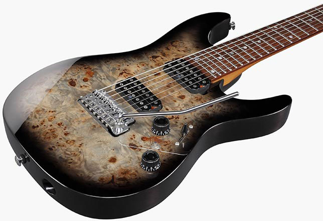 Ibanez Az427p1pb Ckb Premium 7c Hh Seymour Duncan Trem Rw - Charcoal Black Burst - 7-saitige E-Gitarre - Variation 2