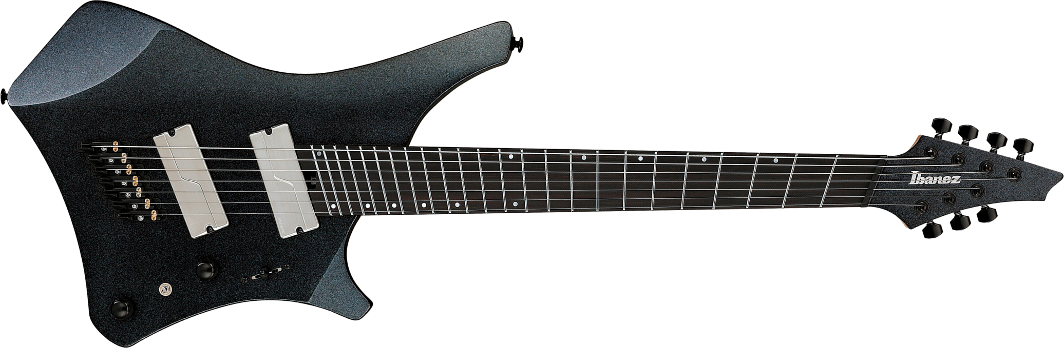Ibanez A527 Ipt Alpha 7c Multiscale 2h Fishman Fluence Eb - Iron Pewter - E-Gitarre aus Metall - Main picture