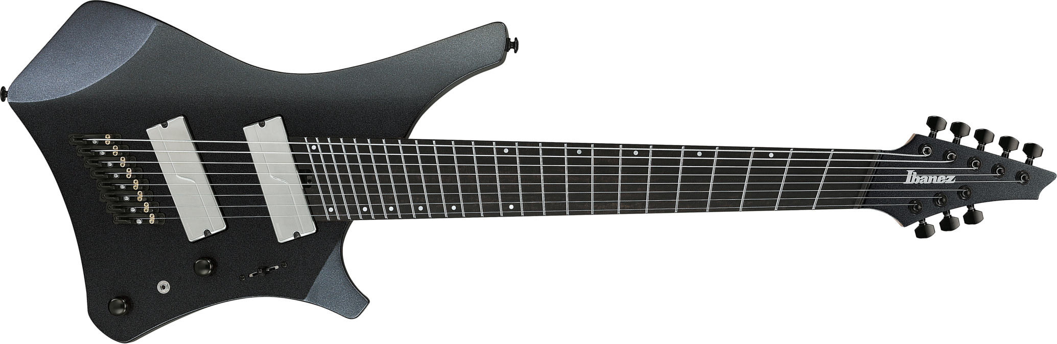 Ibanez A528 Ipt Alpha 8c Multiscale 2h Fishman Fluence Eb - Iron Pewter - E-Gitarre aus Metall - Main picture