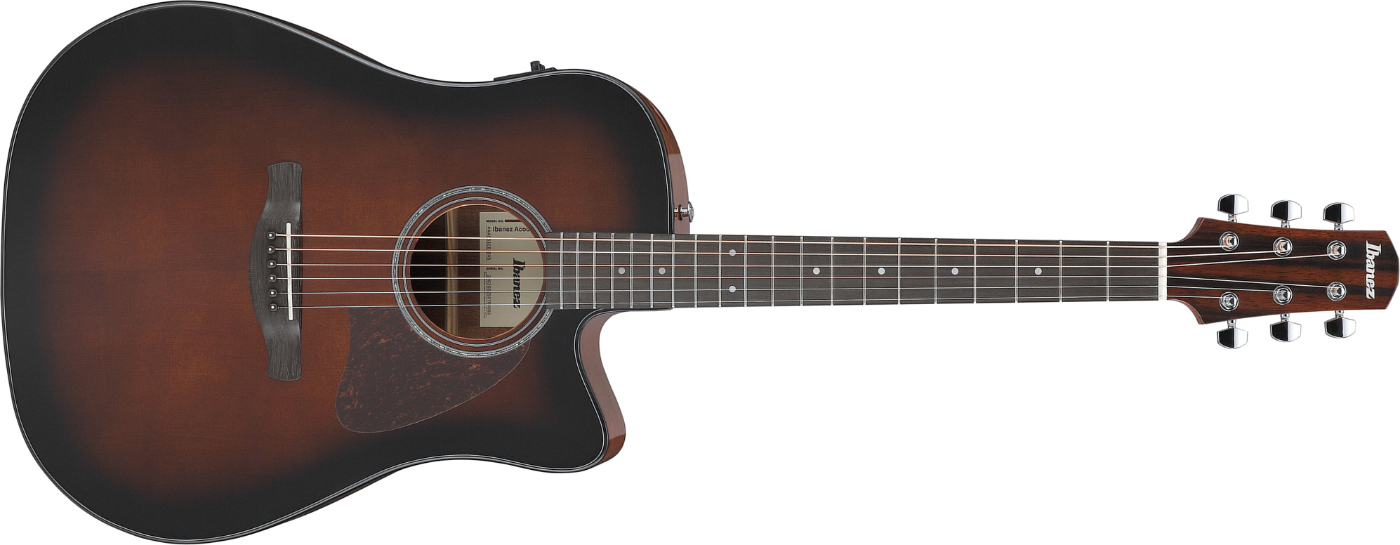 Ibanez Aad51ce Dvs Advanced Dreadnought Cw Epicea Sapele Pur - Dark Violin Sunburst - Folk-Gitarre - Main picture